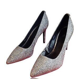 Michael Kors Size 10- Silver Sparkly Rhinestone Women's Heels